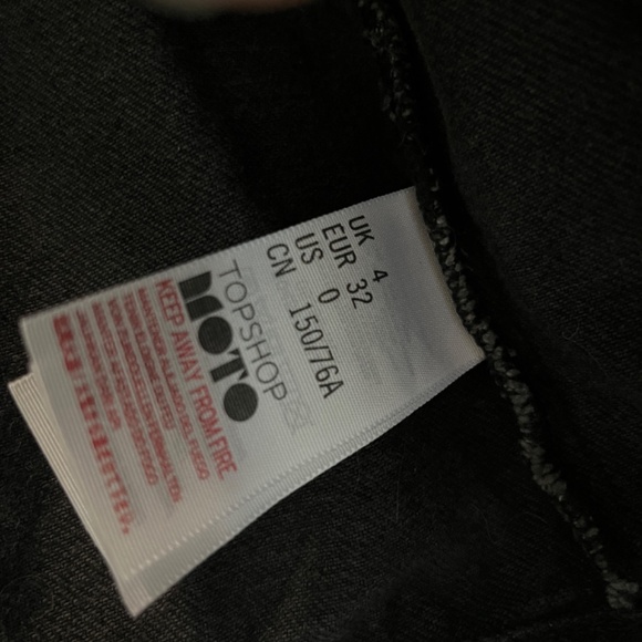 Topshop Moto Denim Jean Jacket coat oversized 90's fit black - Picture 4 of 7